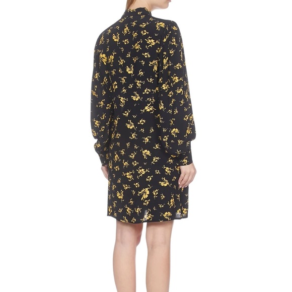 GANNI Printed Crepe Long Sleeve Shirtdress - Picture 3 of 16